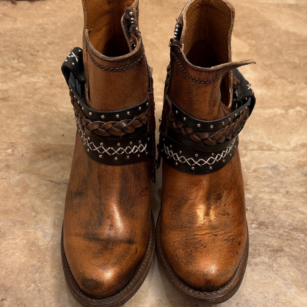 Freebird by Steven Tan and Black Braided Ankle Boots